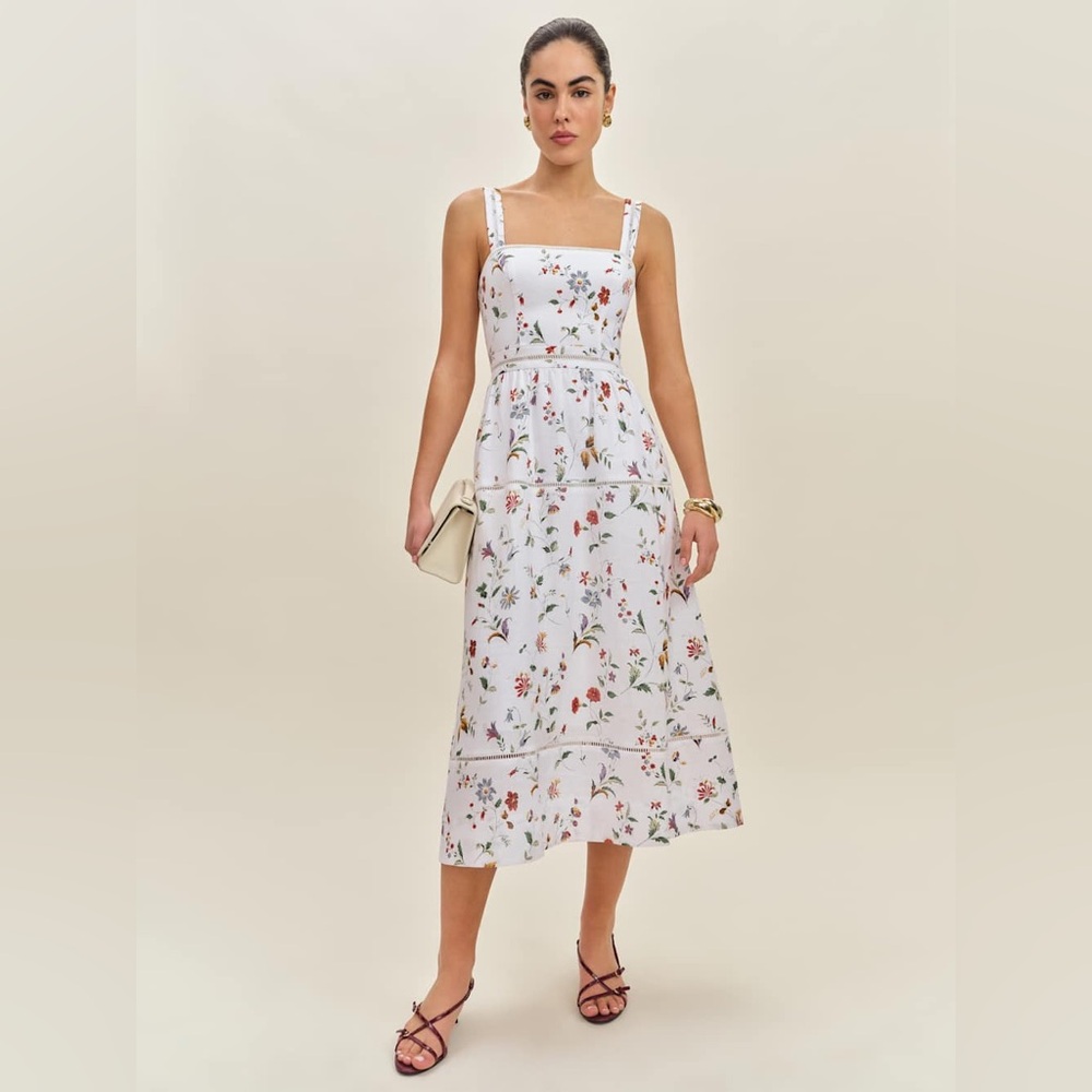 Reformation Everett Linen Dress Corsini